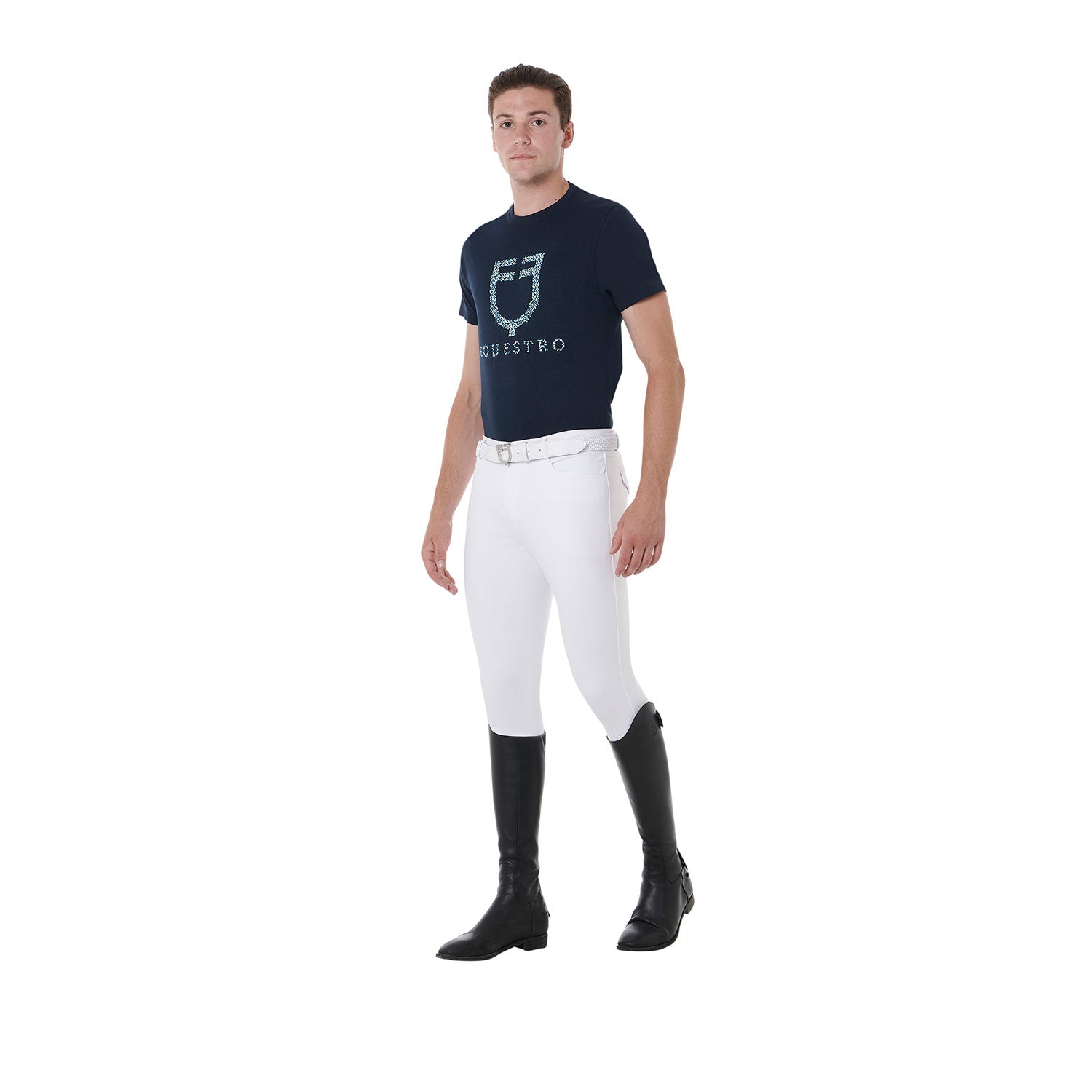 Equestro pantaloni equestro uomo modello aria full grip - Colore WHITE