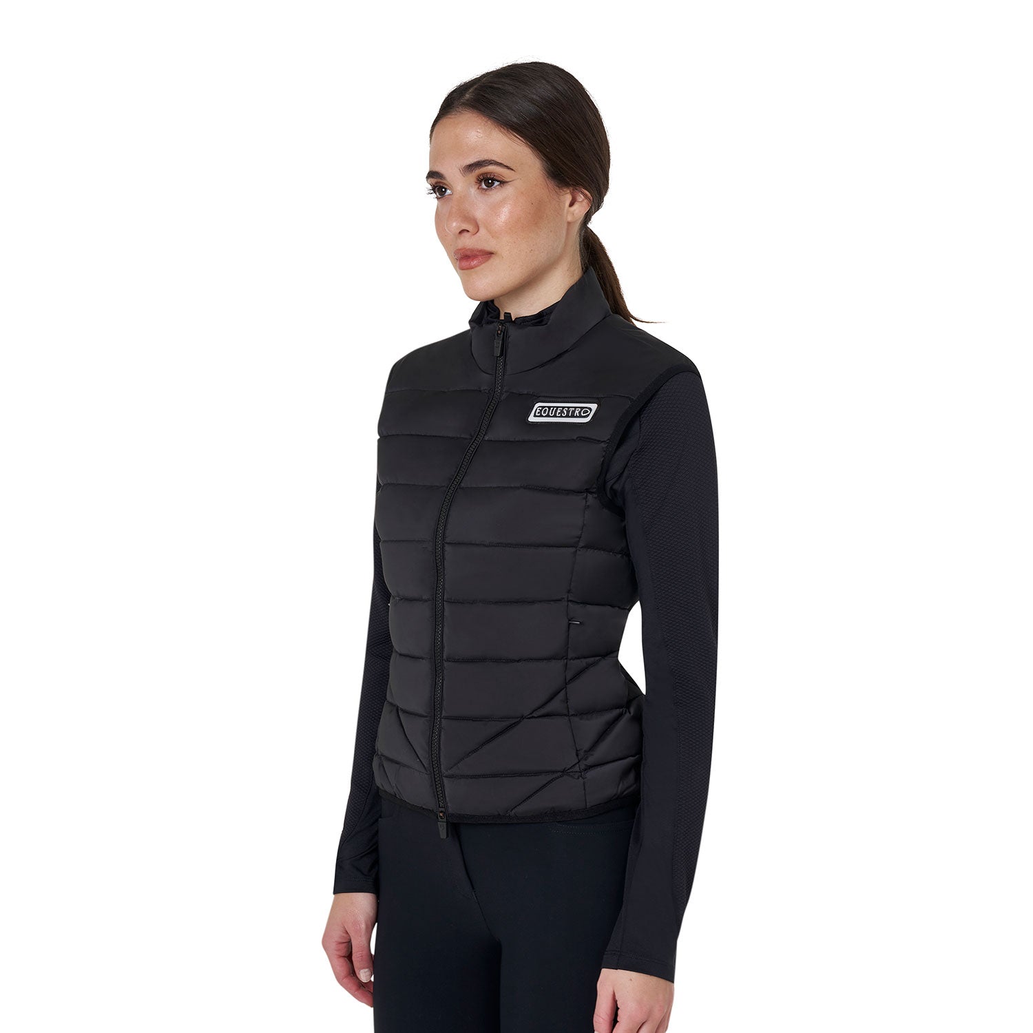 Equestro women's nylon vest - Colore BLACK