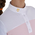 Equestro girl polo shirt ss buttons 1/2 mesh - Colore BALLERINA (13-2807)