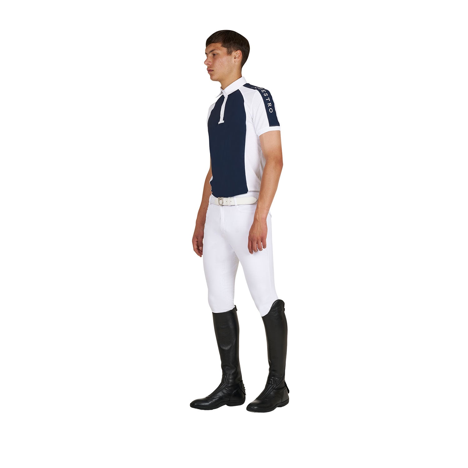 Equestro man polo shirt ss buttons 1/2 mesh - Colore NAVY BLAZER (19-3923)