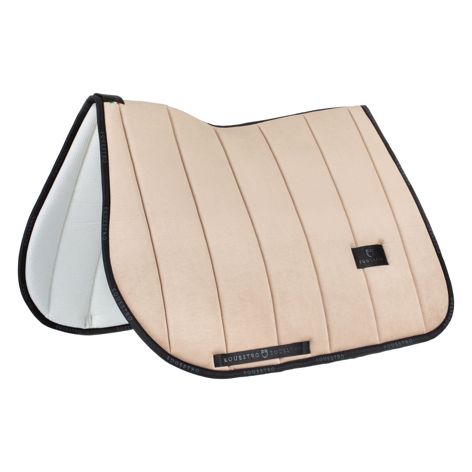 Equestro velvet jumping saddle pad seconda scelta - Colore SAND/BLACK