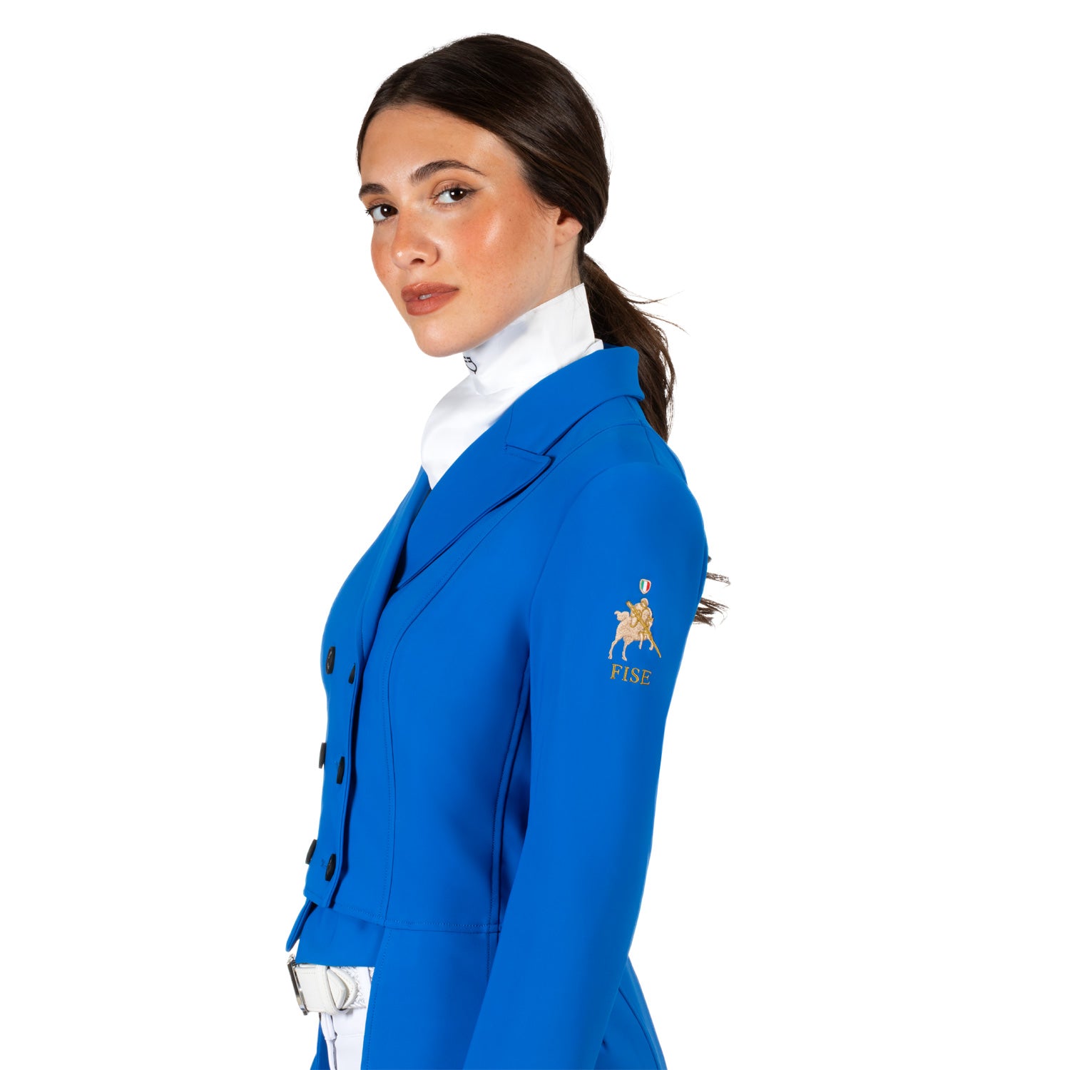 Equestro women's competition dressage tailcoat equestroxxfise - Colore AZZURRO SAVOIA (19-4150)
