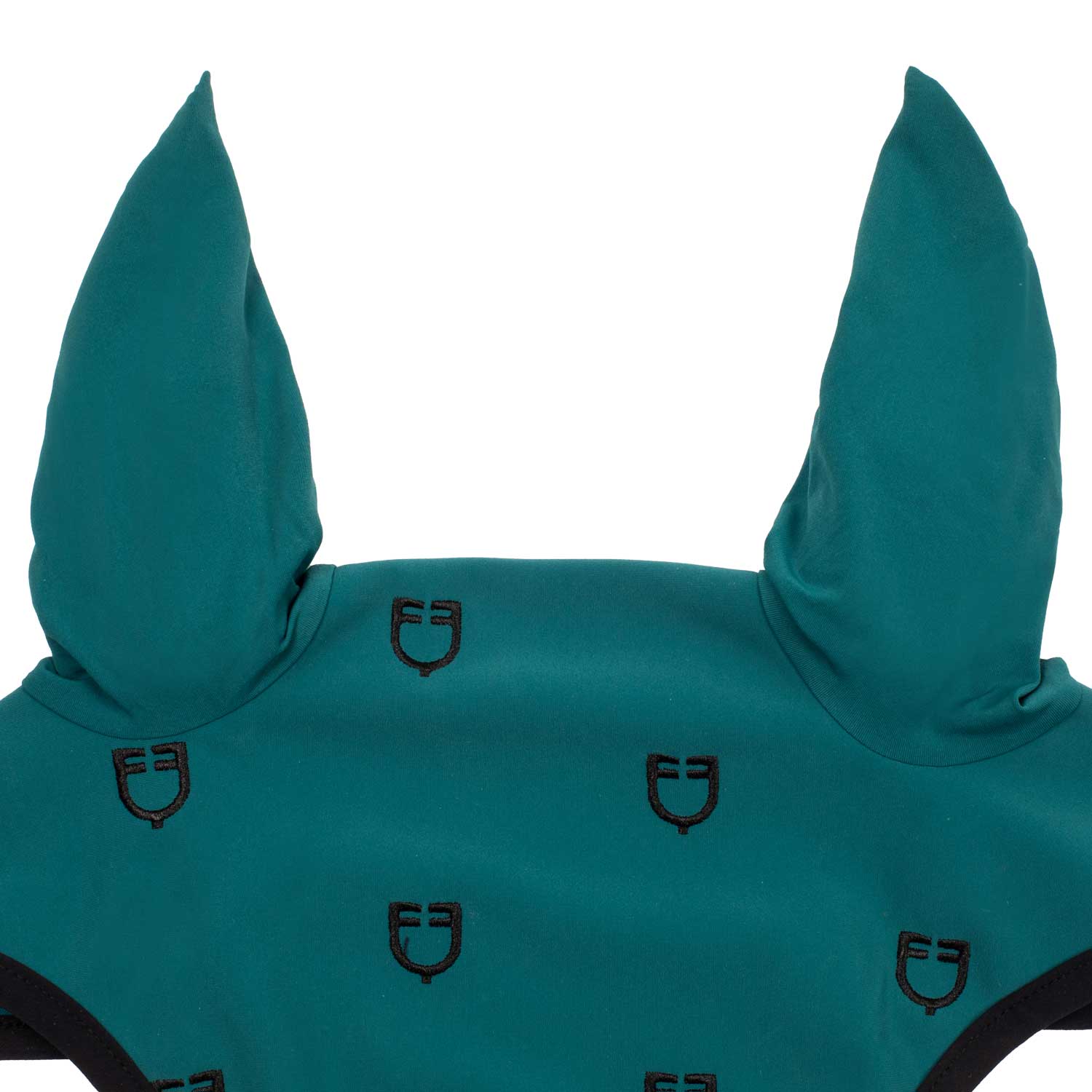 Equestro cuffietta equestro multilogo in tessuto tecnico black line edition - Colore PETROL (548C)/BK