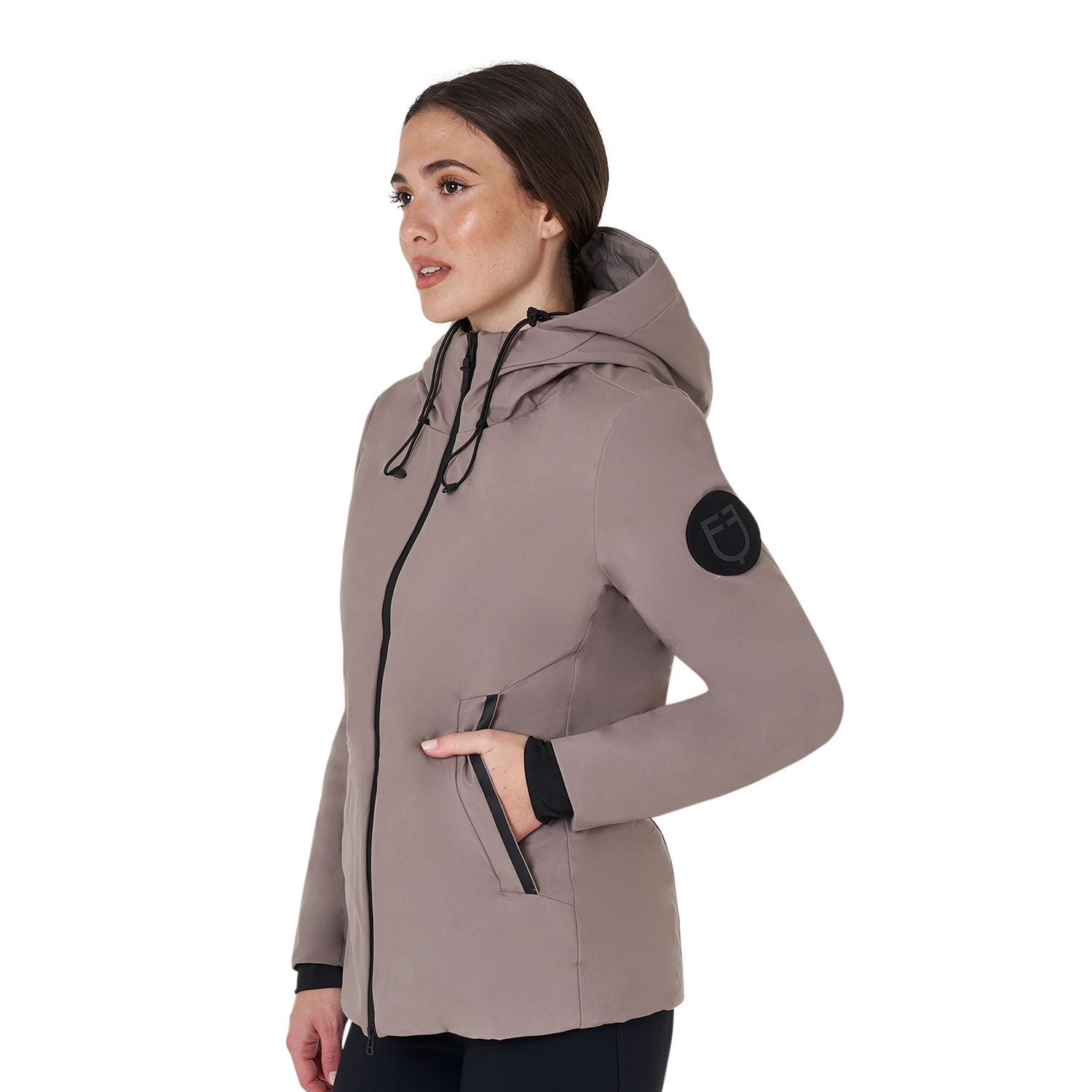 Equestro women's basic puffer jacket - Colore BRINDLE (18-1110)
