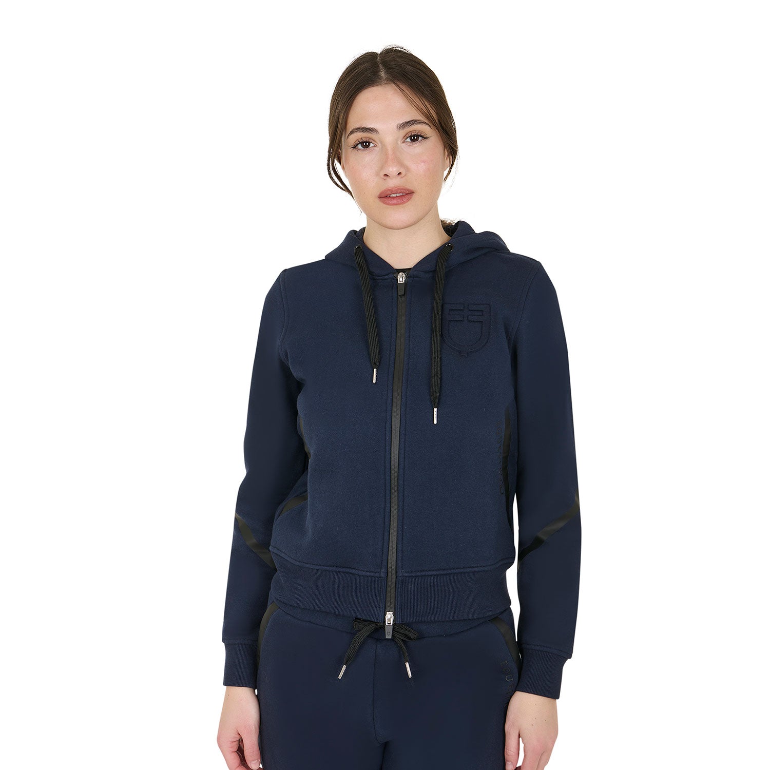 Equestro women's winter zip hoodie - neutra