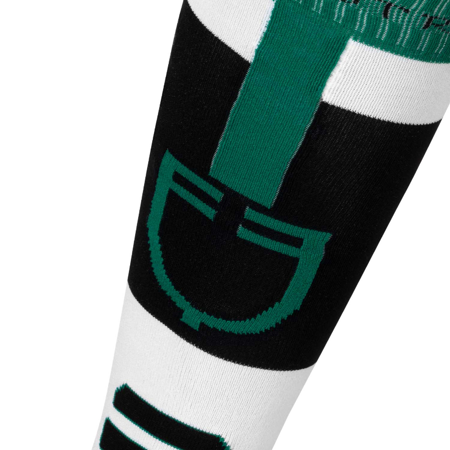 Equestro unisex carbon sock - Colore BLACK/WHITE/ULTRAMARINE GREEN (18-5338)
