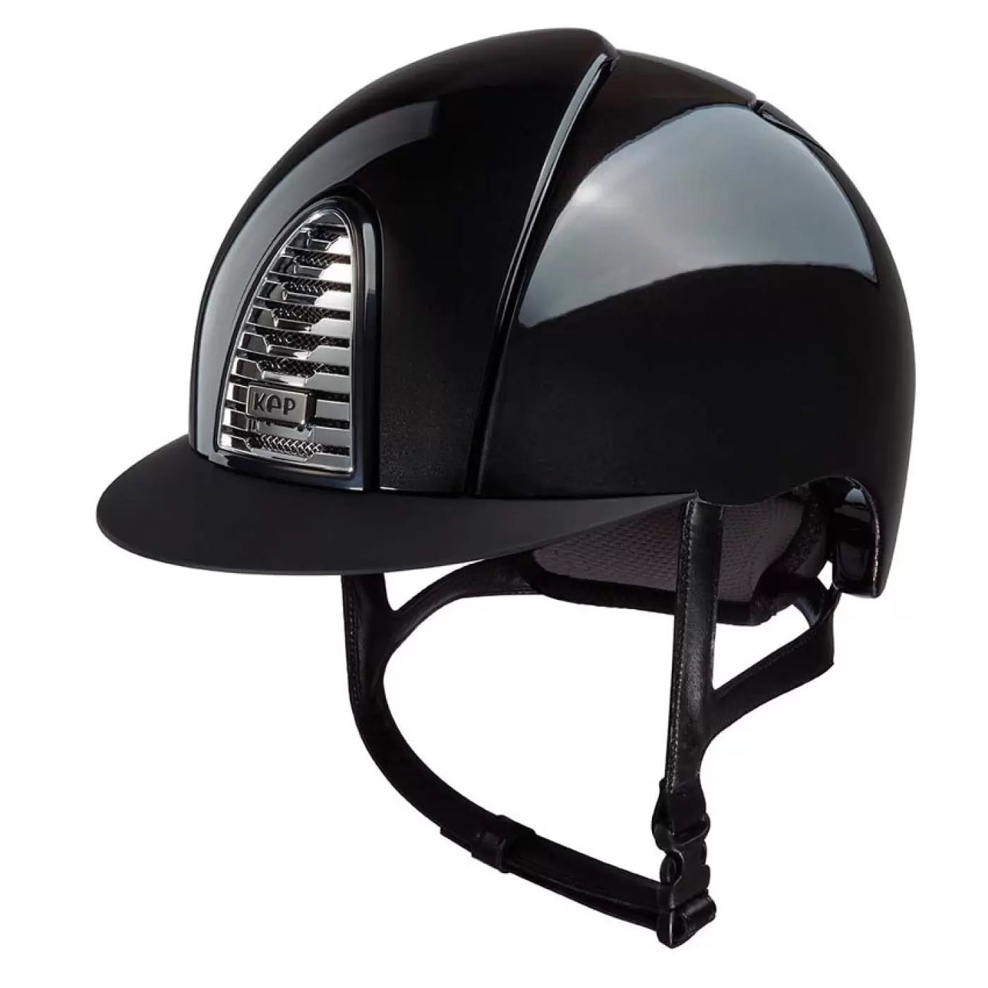 Casco Equitazione Kep Italia Cromo 2.0 Shine, Finitura Lucida e Visiera Opaca