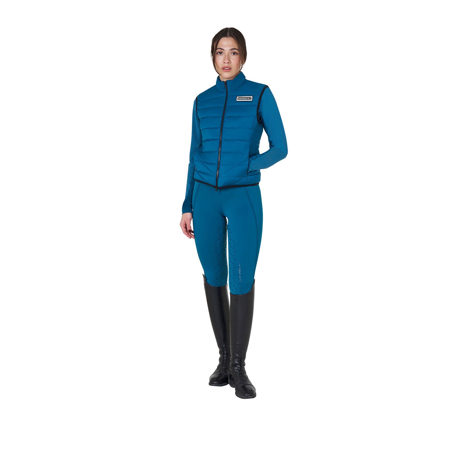 Equestro women's nylon vest - Colore BLUE CORAL (19-4526)