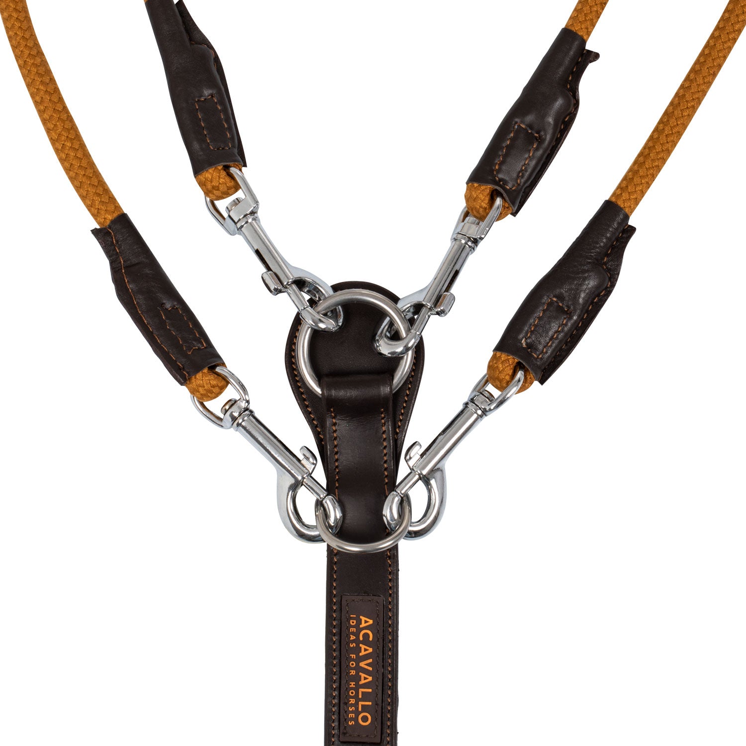 Acavallo italian leather and round nylon dori gogue - Colore DARK BROWN