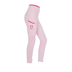 Equestro girl's perforated hybrid training leggings - neutra