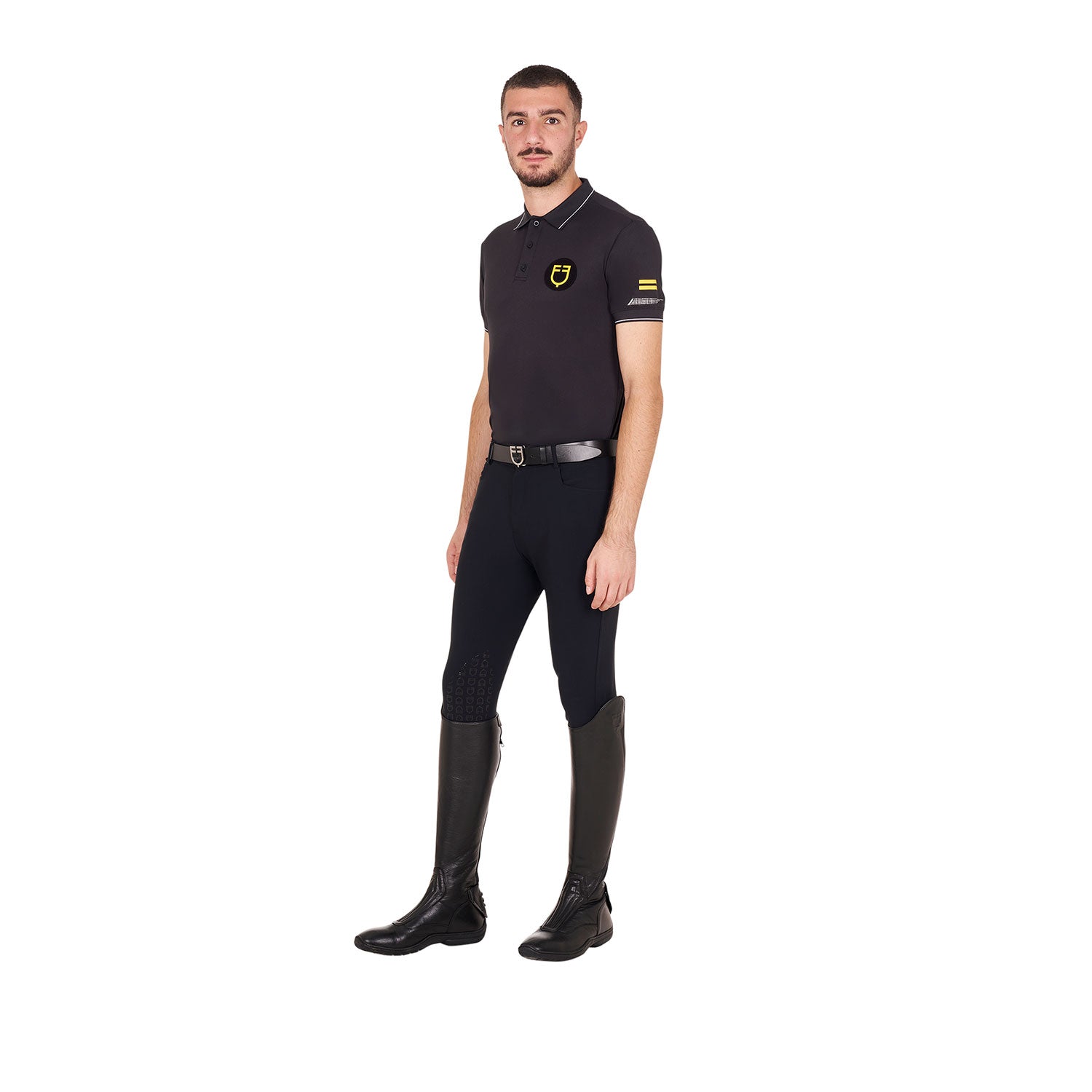 Equestro men's scuderia equestro collection techinical training polo - Colore BLACK