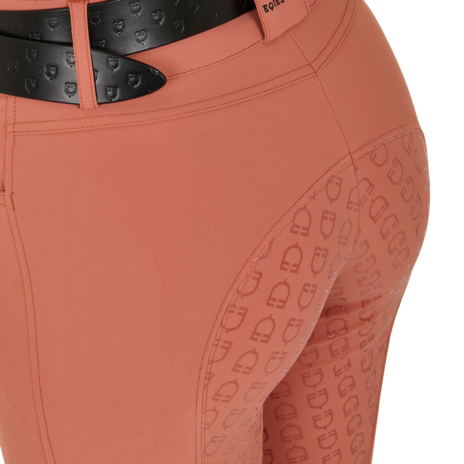 Equestro women's high waist breeches - Colore REDWOOD (18-1443)
