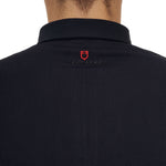 Equestro men's training ridertechnology polo shirt ls with zip - Colore BLACK