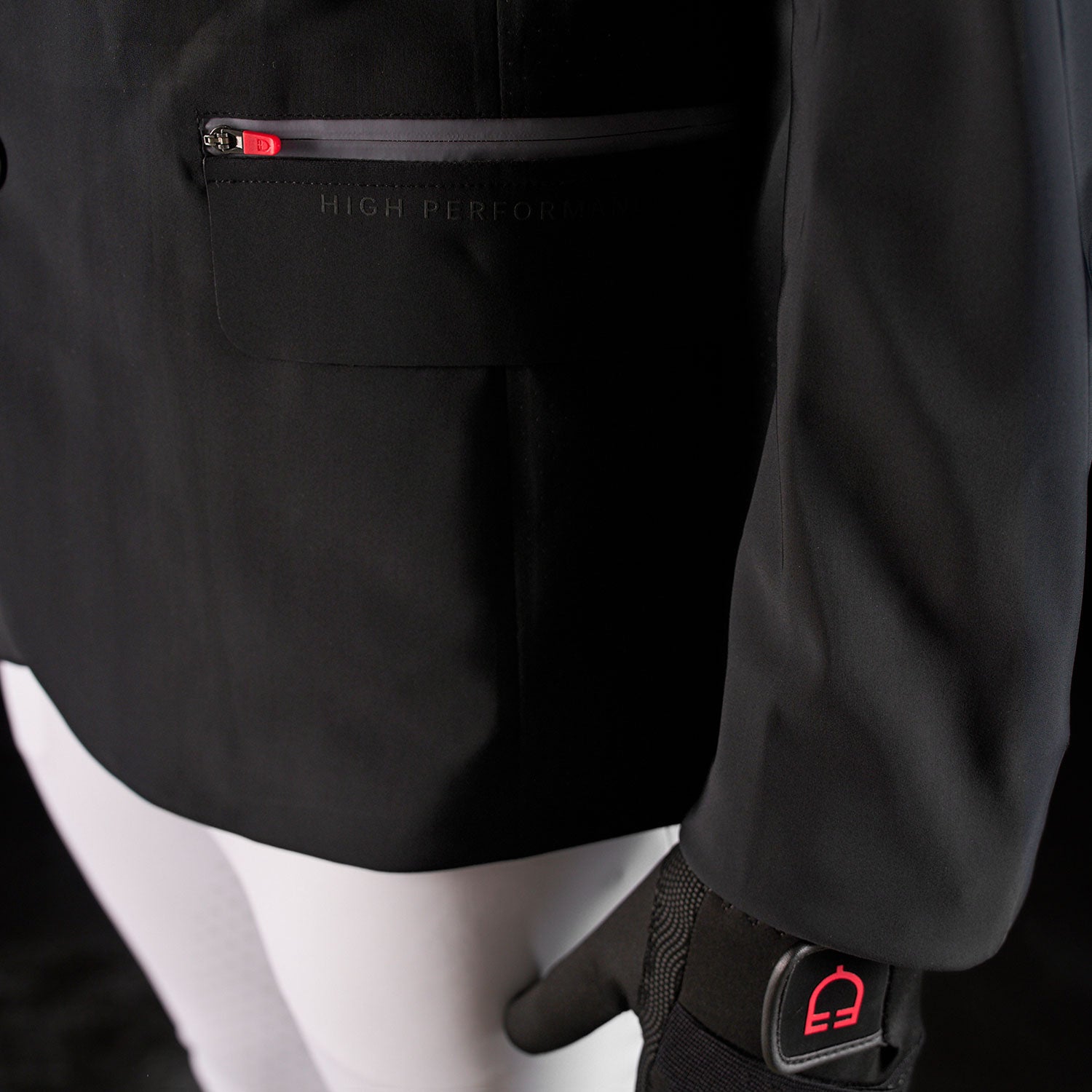 Equestro men's ridertechnology competition riding jacket - Colore BLACK