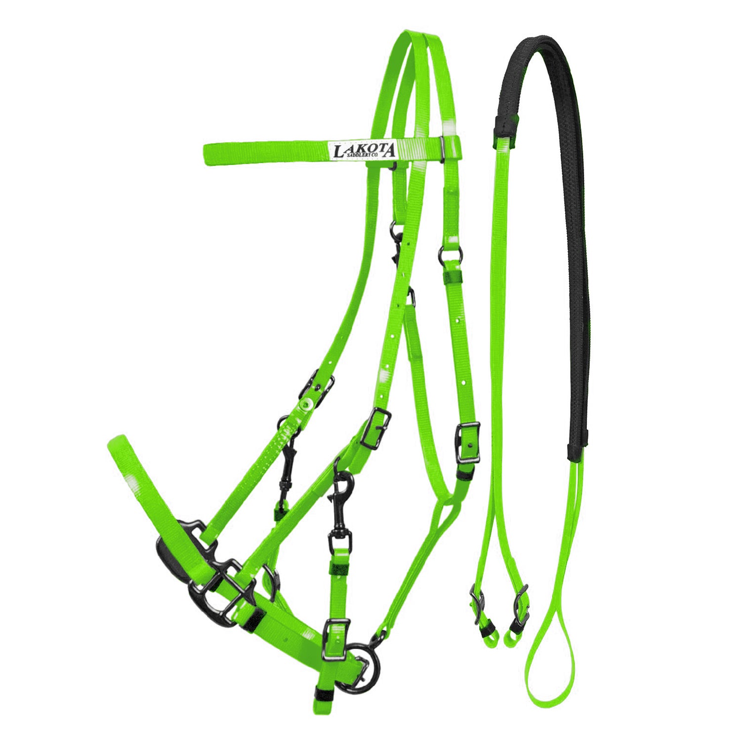 Lakota testiera cavezza biothane lakota - Colore LIME