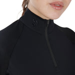 Equestro base layer donna equestro manica corta in tessuto tecnico - Colore BLACK/BLACK