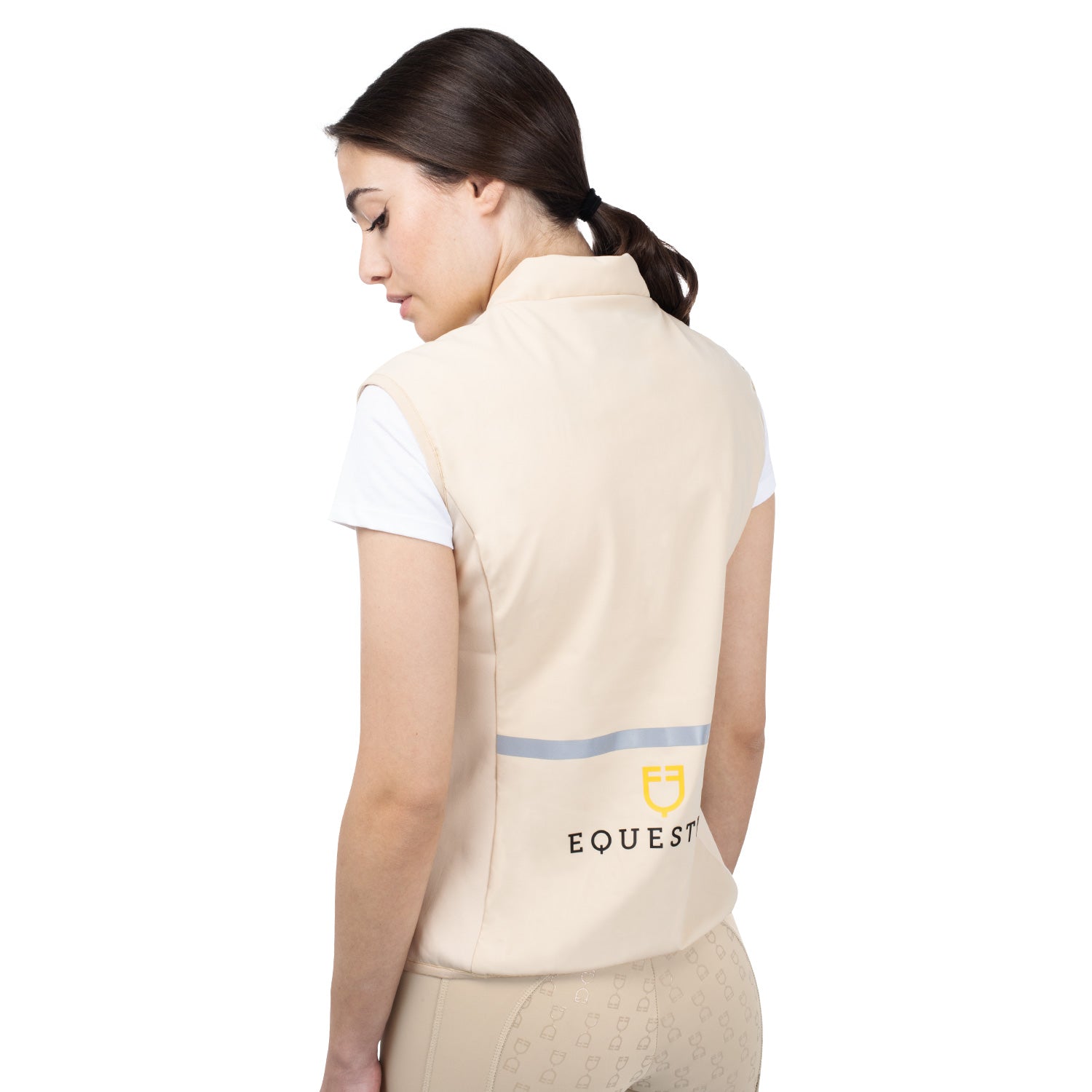 Equestro women's down vest - Colore BEIGE