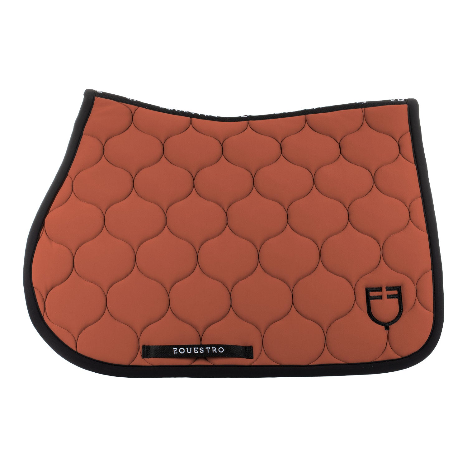 Equestro jumping saddle pad onion jersey black line edition - Colore REDWOOD (18-1443)