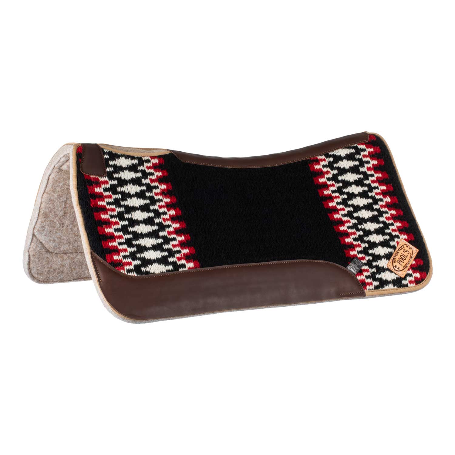 Pool's western saddle pad - Colore BLACK/WHITE/RED