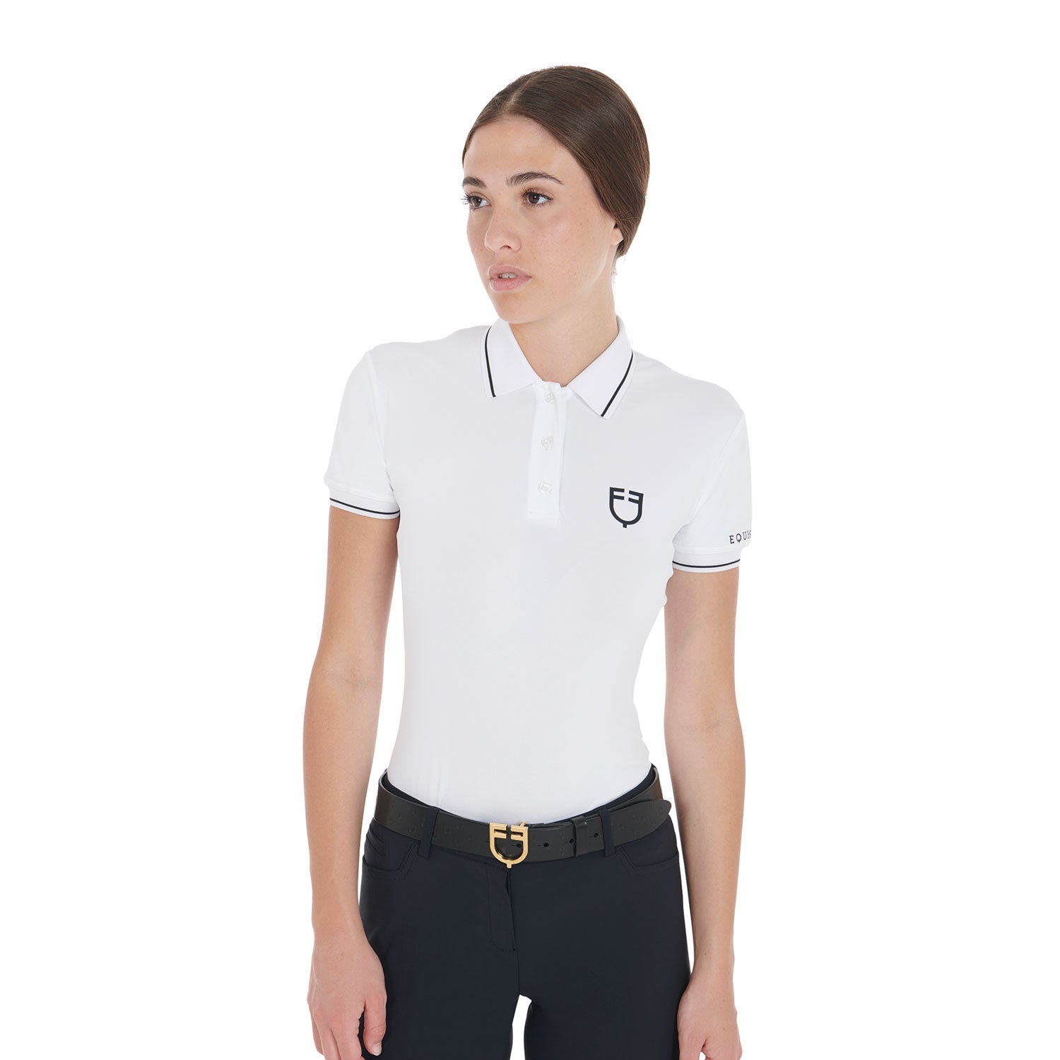 Equestro technical woman training polo - Colore WHITE