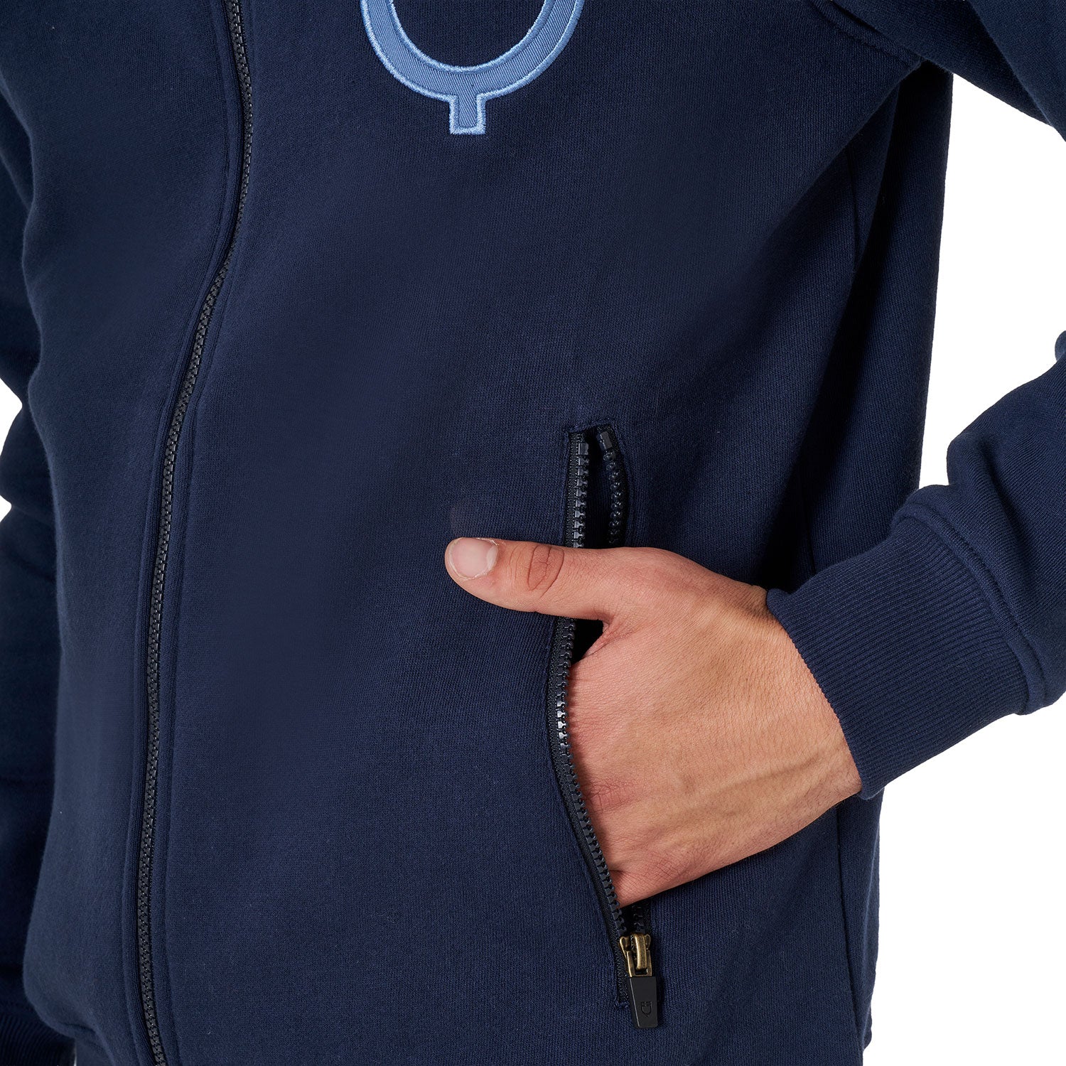 Equestro men's winter eq full zip hoodie - Colore NAVY BLAZER (19-3923)