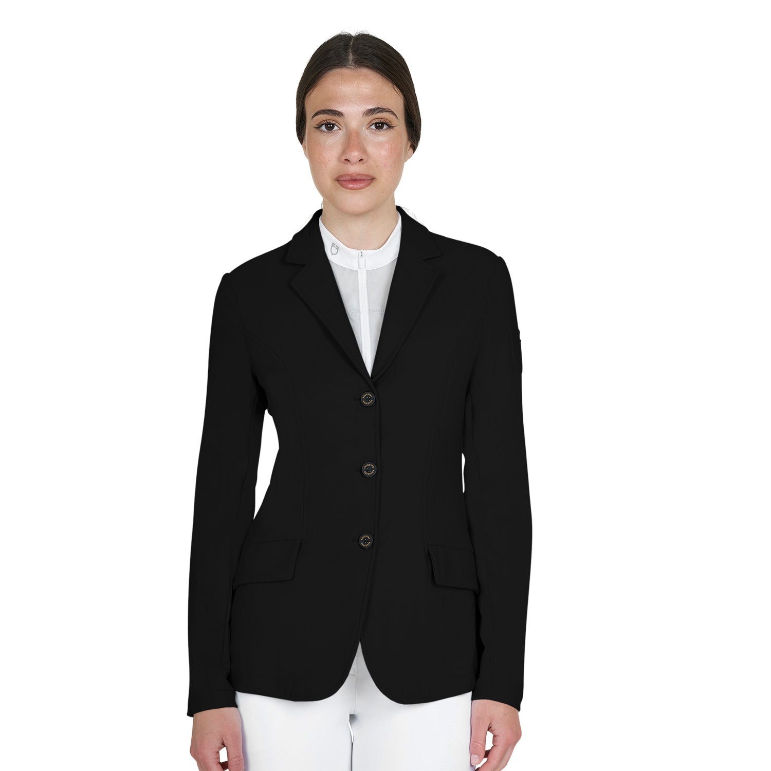 Equestro women's girasol competition riding jacket - neutra
