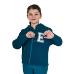 Equestro girl's institutional hoodie - Colore BLUE CORAL (19-4526)