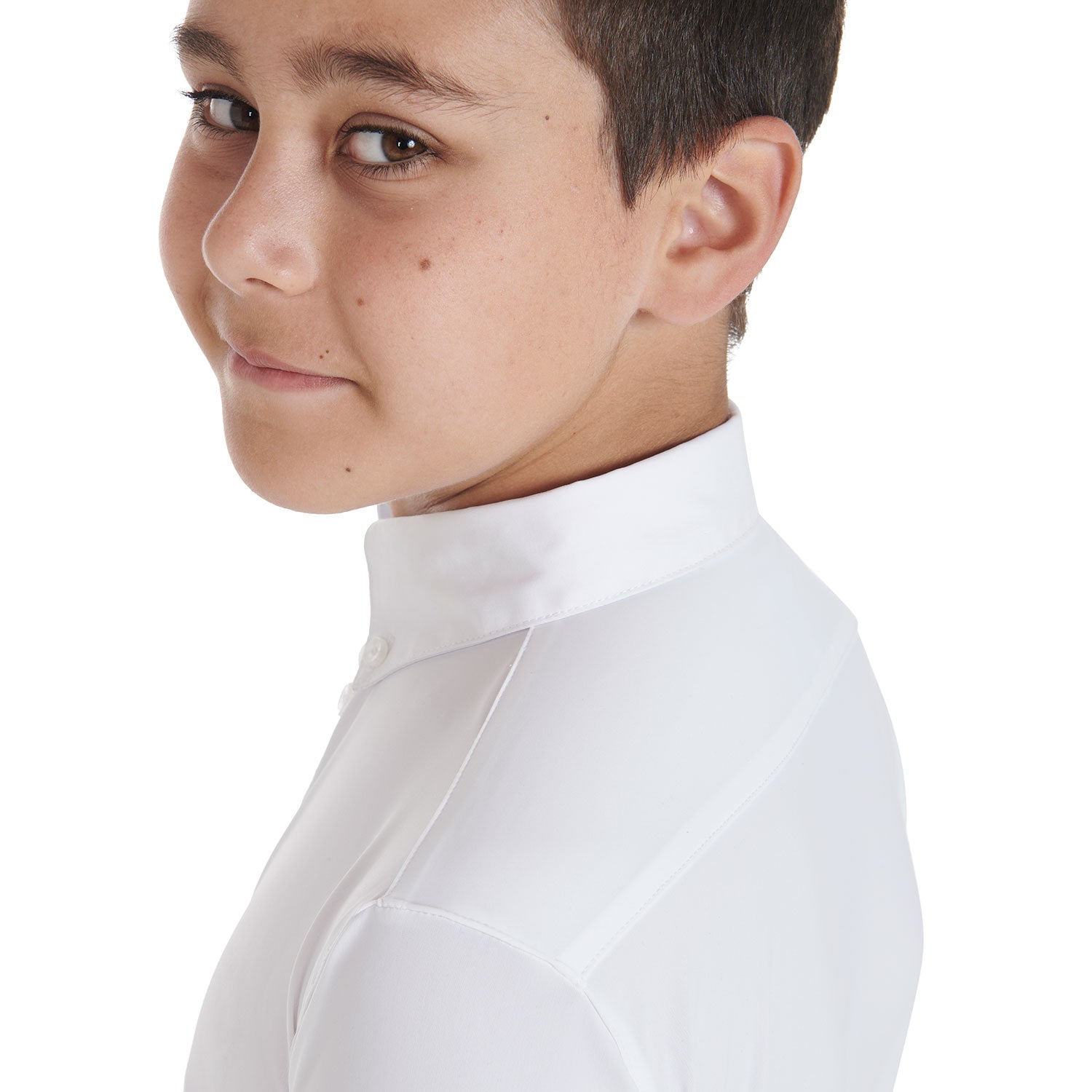 Equestro polo bambino manica lunga modello avetis - Colore WHITE