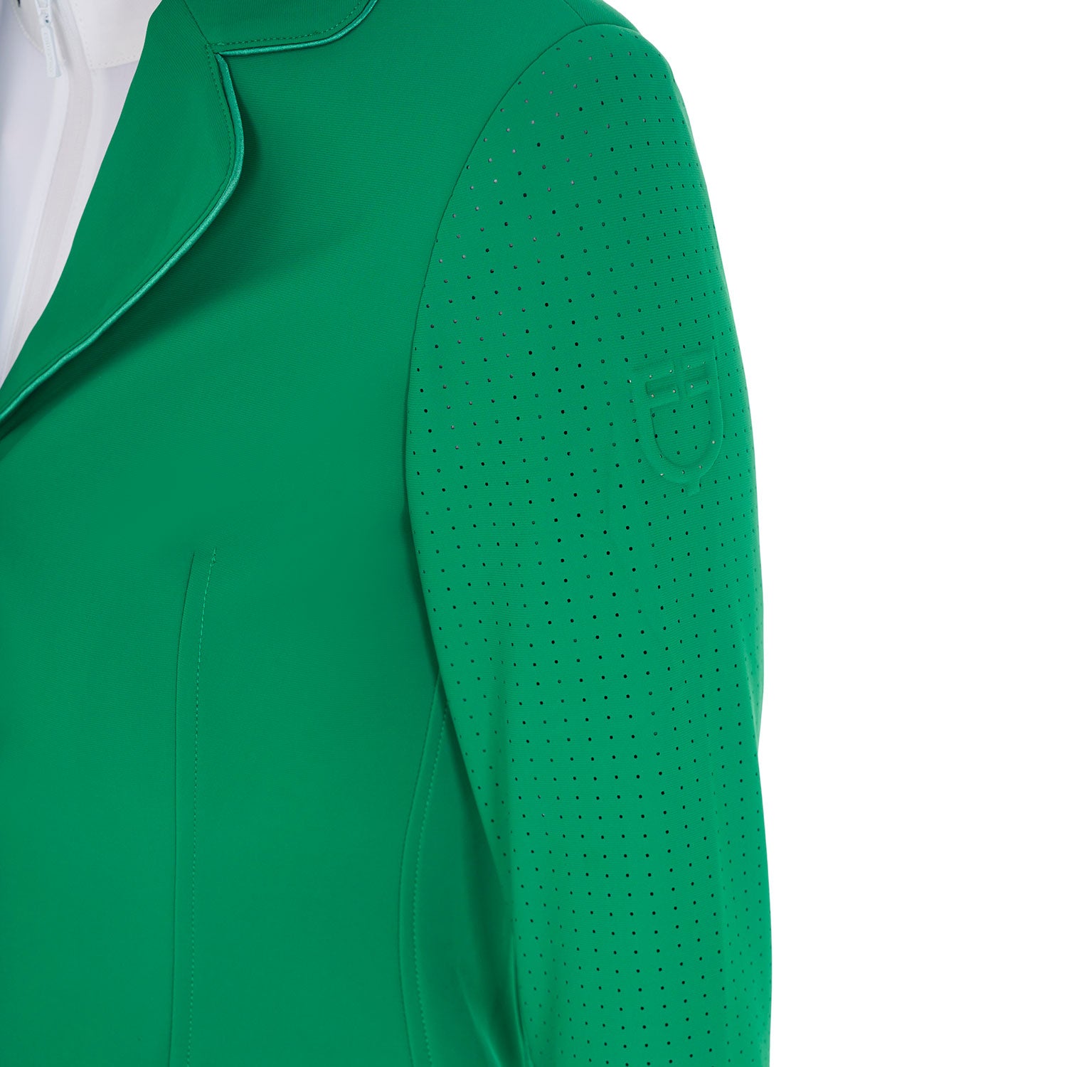 Equestro technical woman riding jacket 1/2 mesh - Colore ULTRAMARINE GREEN (18-5338)