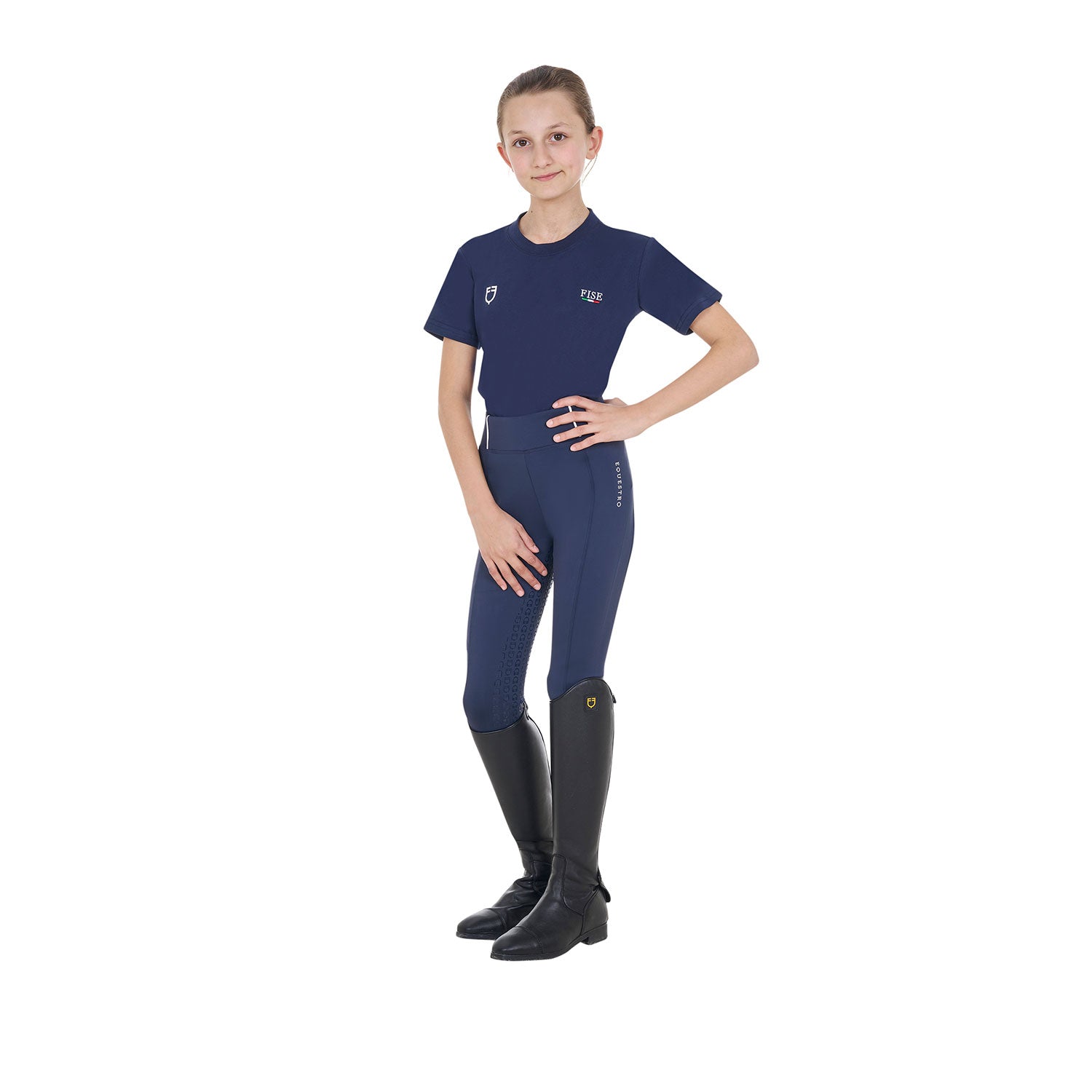 Equestro kid's cotton t-shirt equestroxfise - Colore NAVY BLAZER (19-3923)