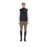 Equestro men's stretch fabric quilted vest - Colore BLACK