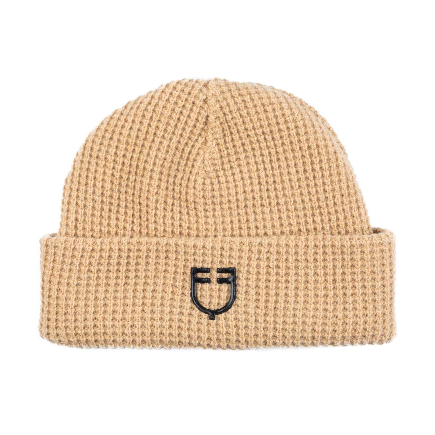 Equestro unisex knitted pattern beanie - Colore CAMMELLO
