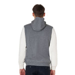 Equestro men's winter institutional bicolor hoodie - Colore GREY MELANGE/ANTIQUE WHITE (11-0105)