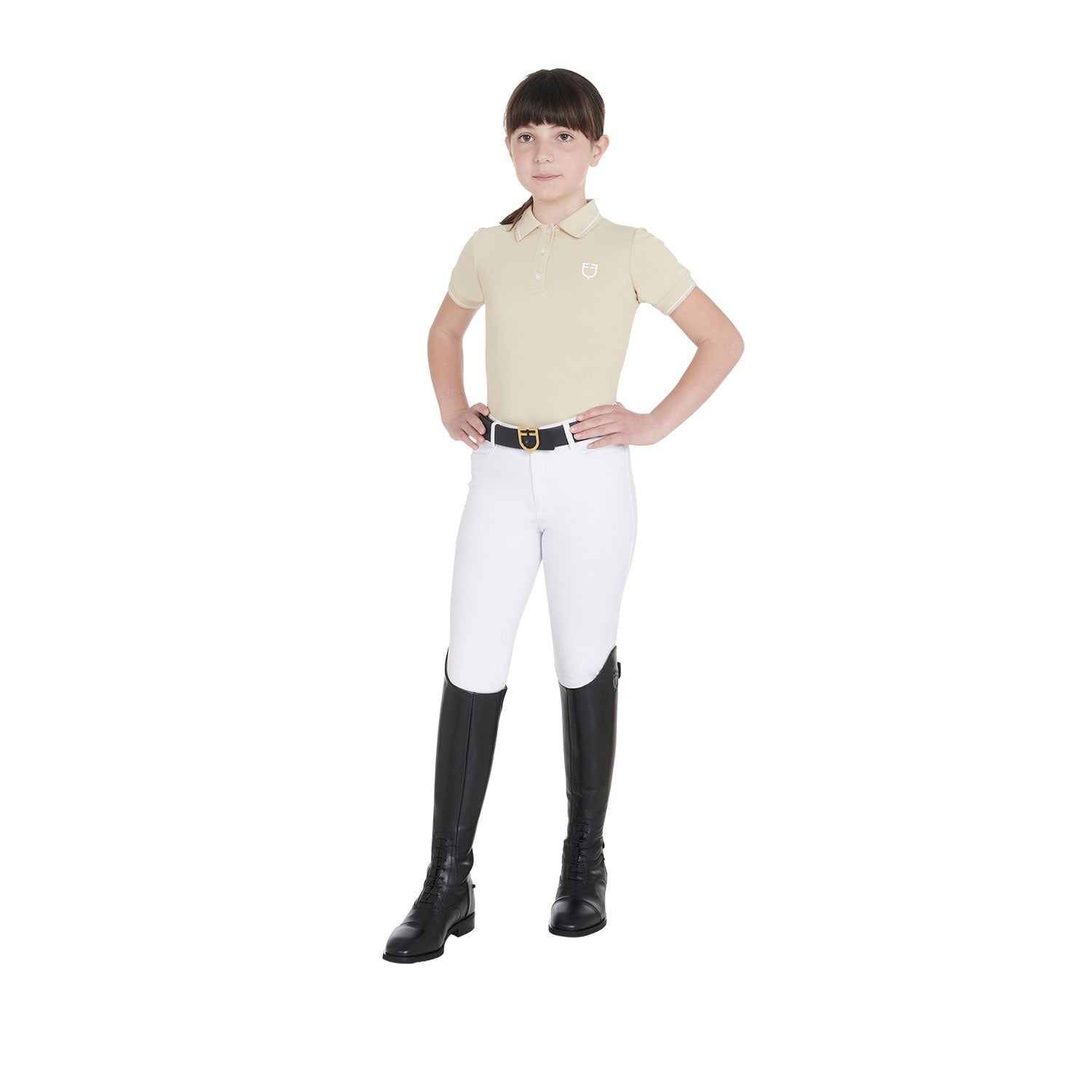 Equestro technical junior training polo - Colore BEIGE