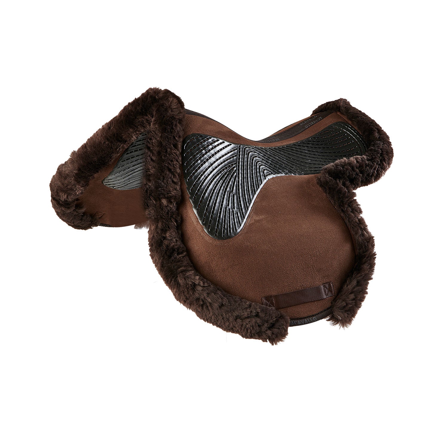Acavallo twin sided gel pad jump numnah full sheepskin edge - neutra