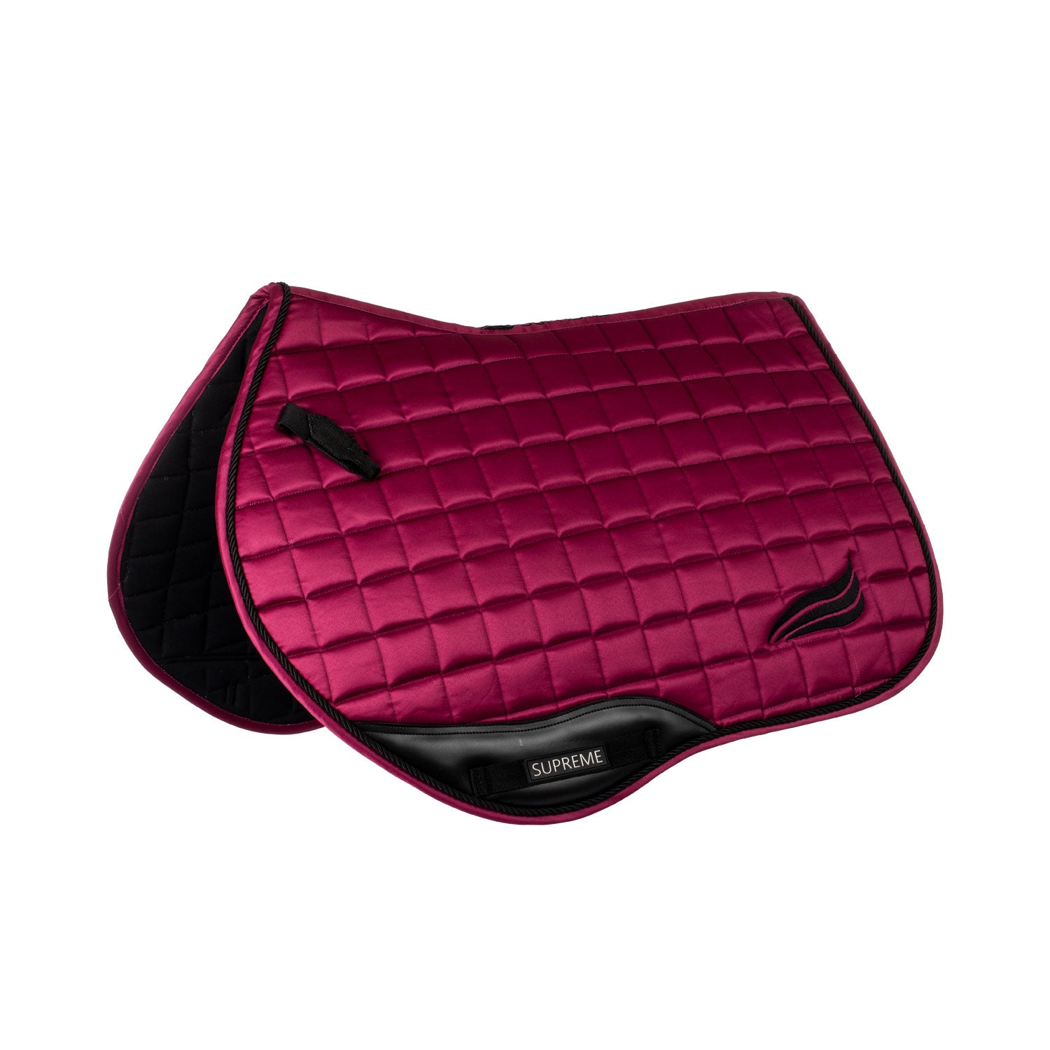 Supreme satin close contact saddle pad - Colore BURGUNDY