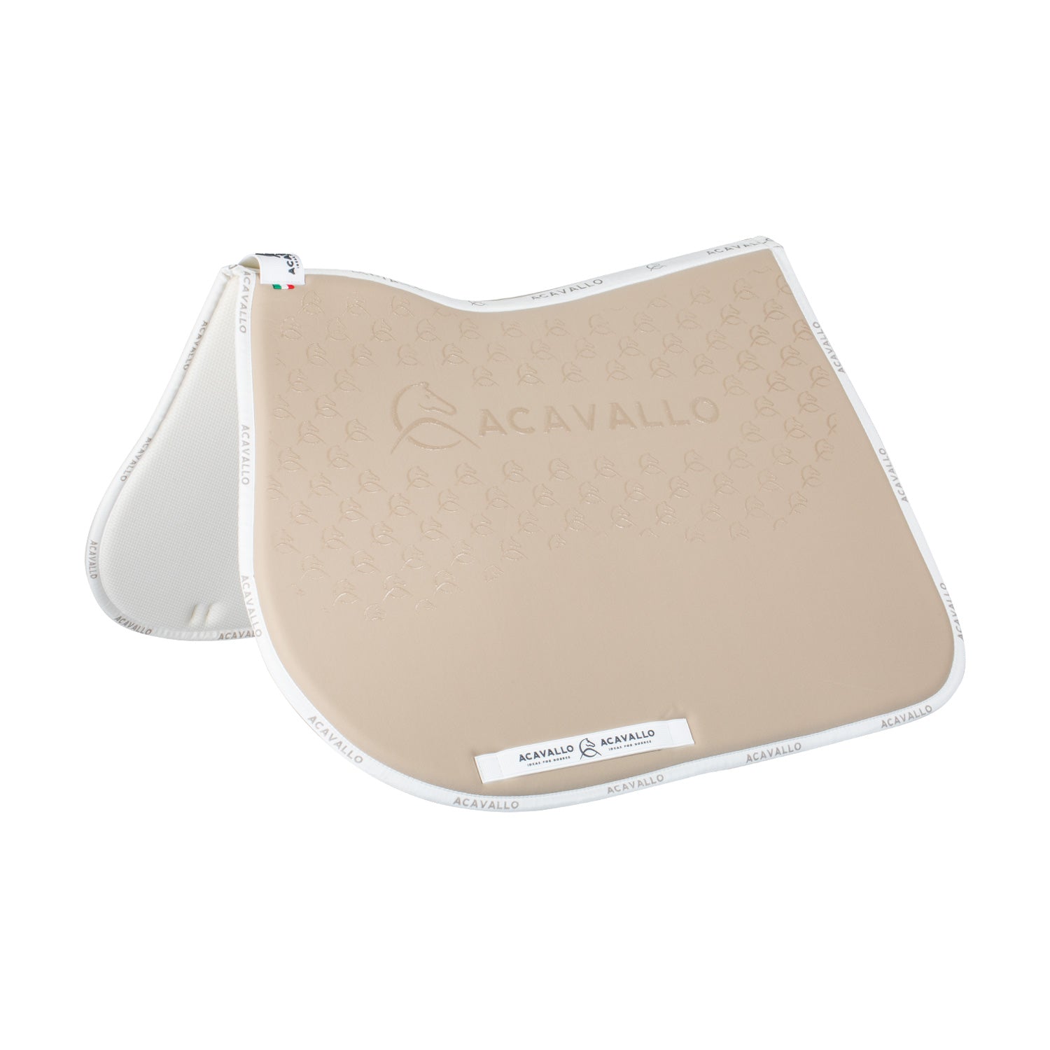 Acavallo jumping pad w/gel grip & bamboo fiber underside - Colore SAND/WHITE