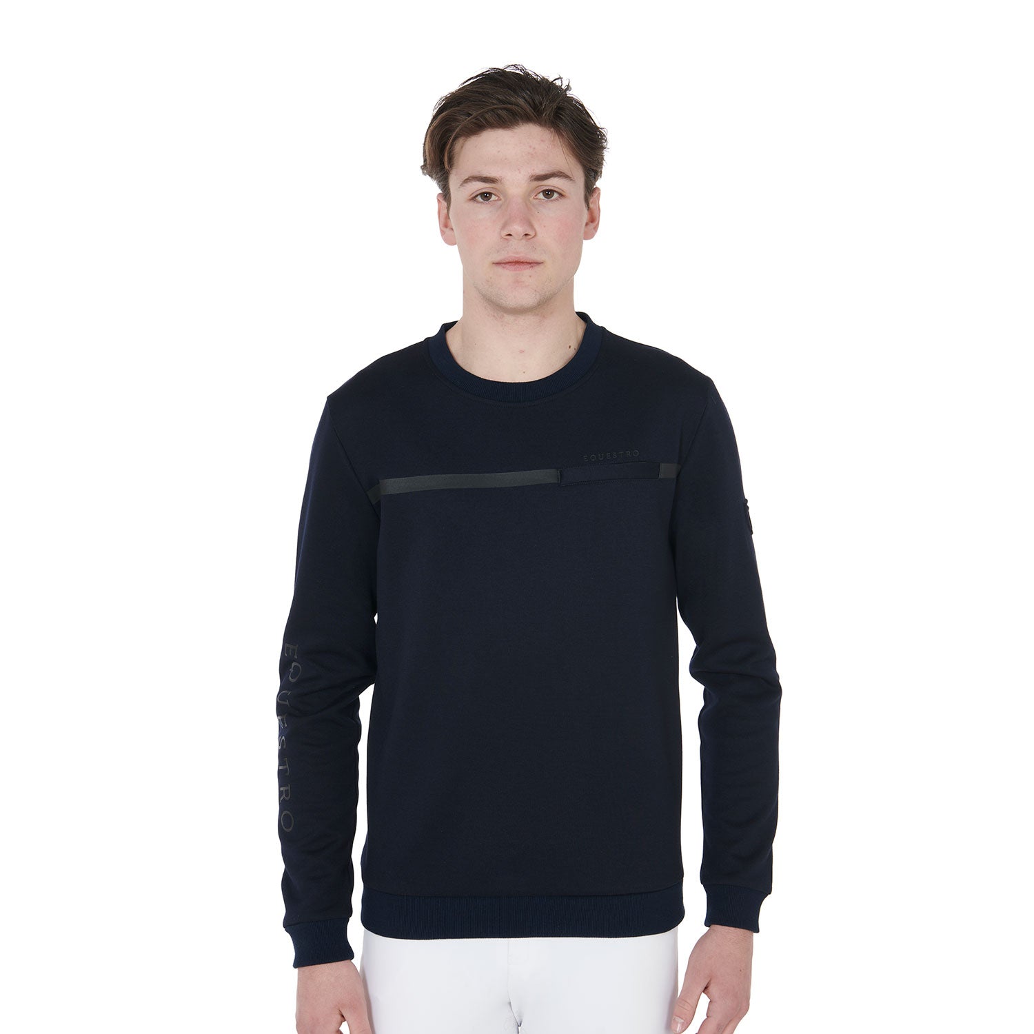 Equestro man interlock sweatshirt - Colore NAVY