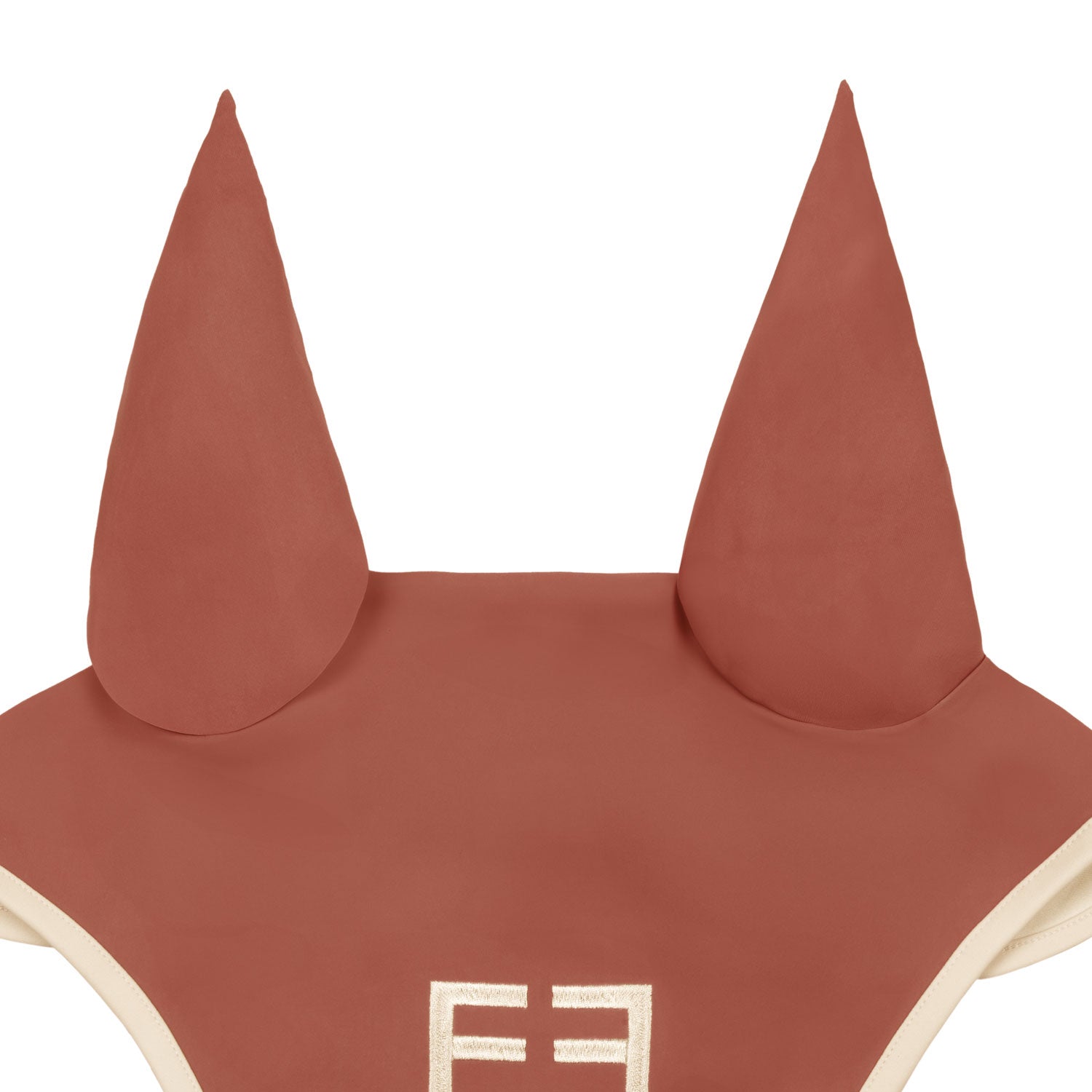 Equestro wave quilting fly veil - Colore REDWOOD (18-1443)/ANTIQUE WHITE (11-0105)