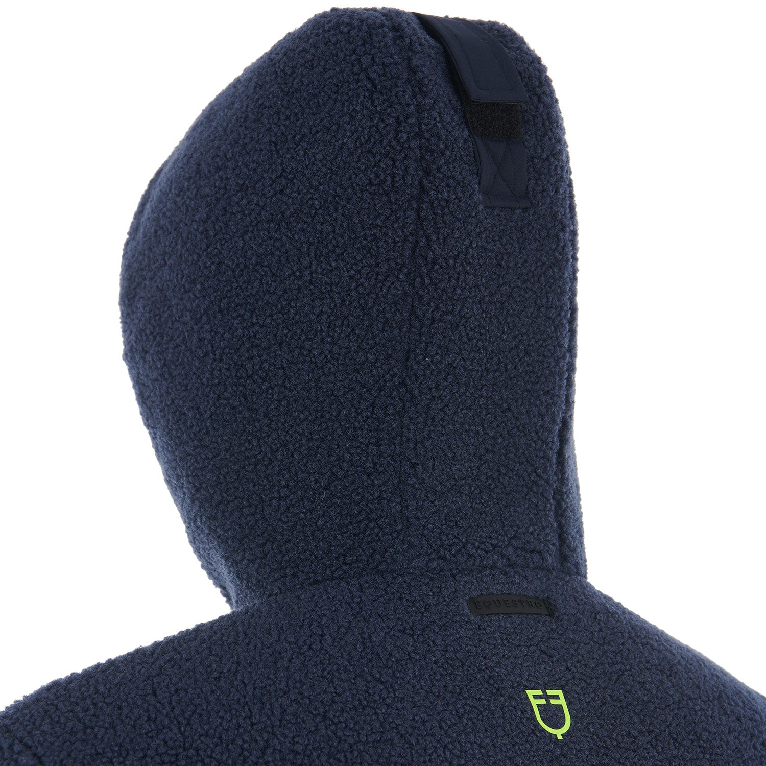Equestro men's teddy + nylon full zip hybrid jacket with hood - Colore NAVY BLAZER (19-3923)
