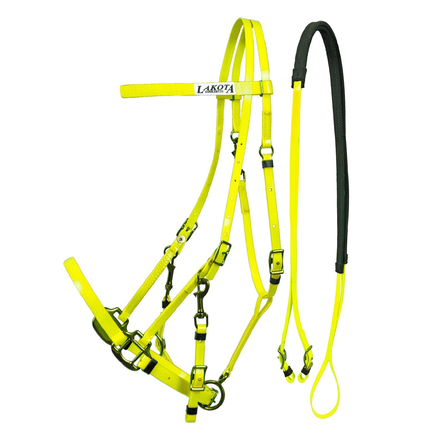 Lakota testiera cavezza biothane lakota - Colore YELLOW FLUO