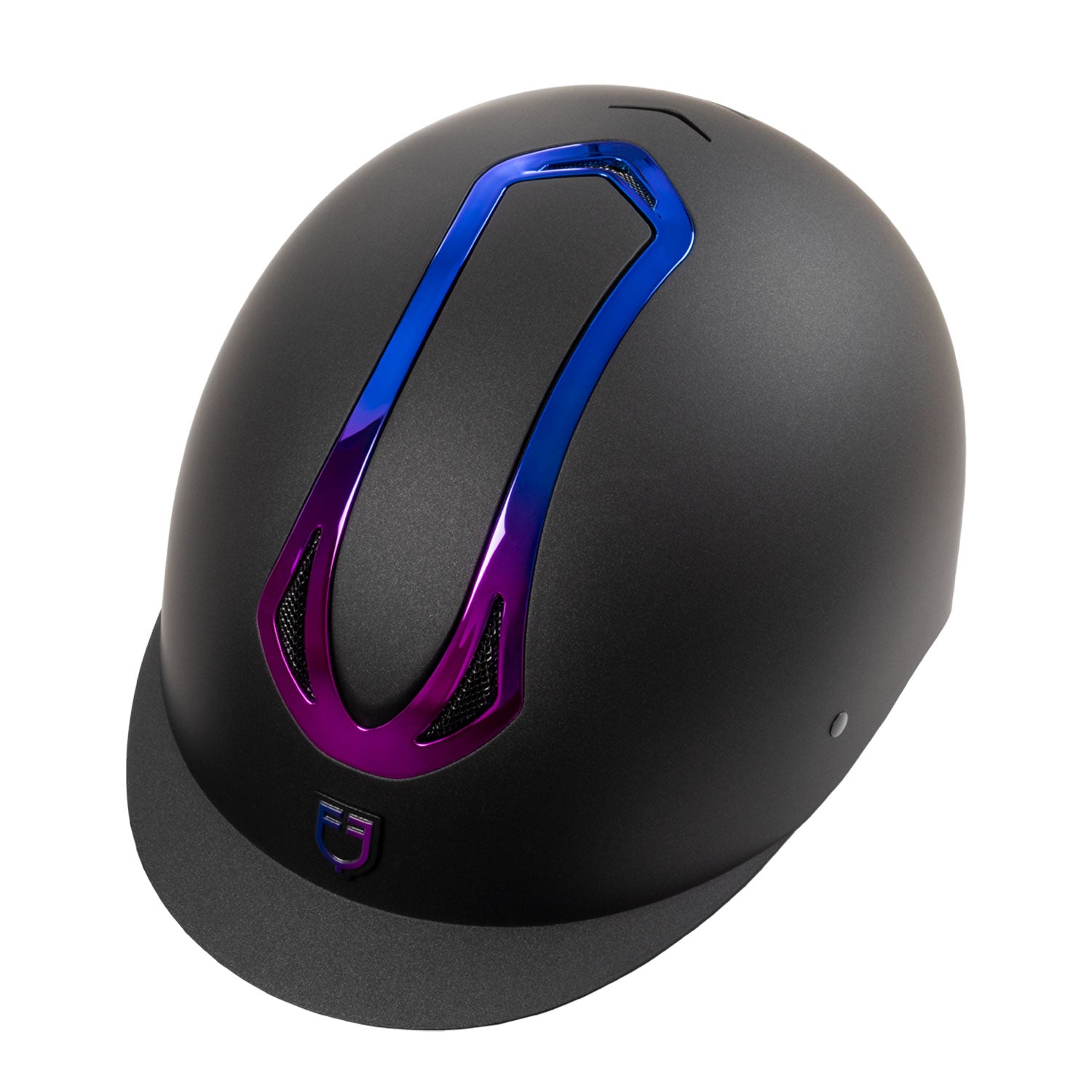Equestro unisex azael helmet rowel fitting - Colore BLACK/IRIDESCENT