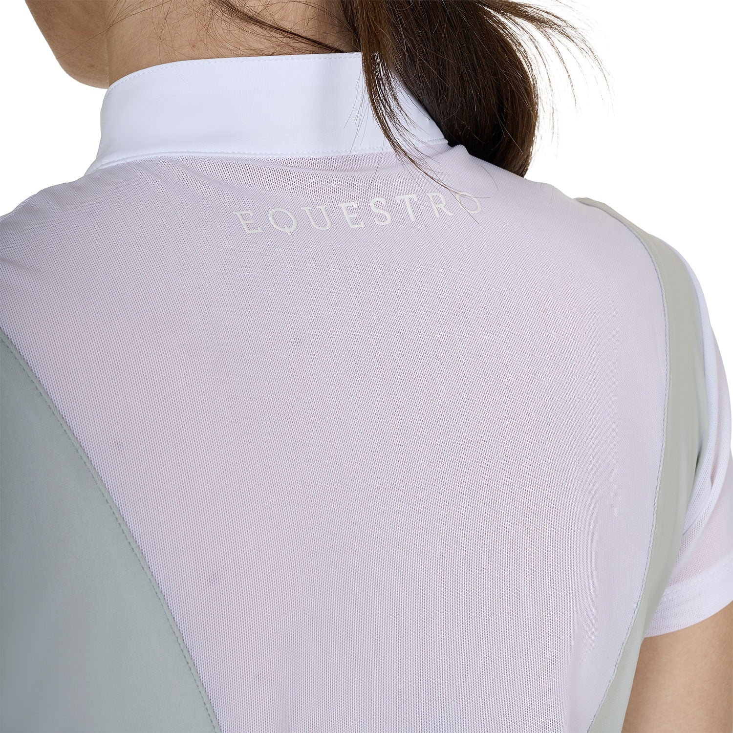 Equestro women's micro mesh training polo shirt - Colore HARBOR MIST (14-4202)