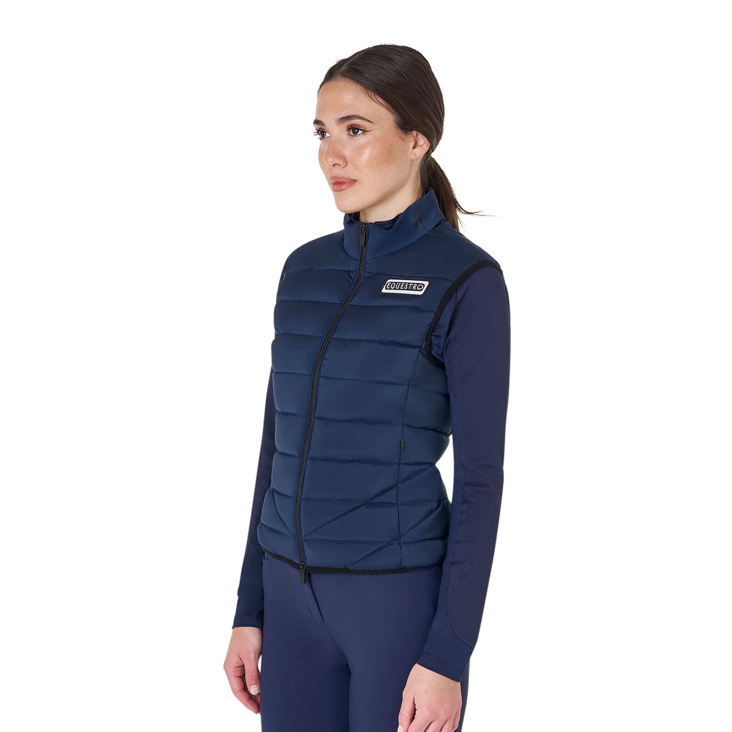 Equestro women's nylon vest - Colore NAVY BLAZER (19-3923)