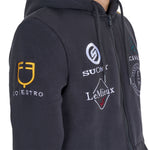 Equestro new style men's multilogo hoodie - Colore ASPHALT (19-0201)