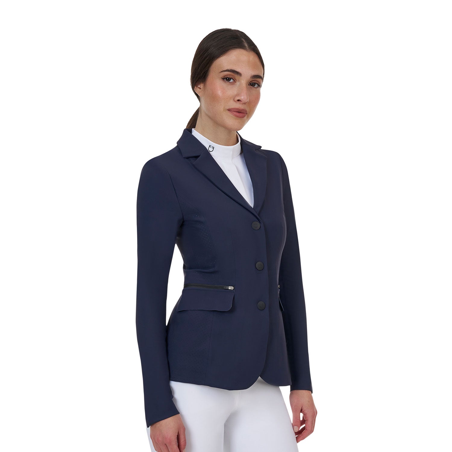 Equestro women's ridertechnology competition riding jacket - Colore NAVY BLAZER (19-3923)
