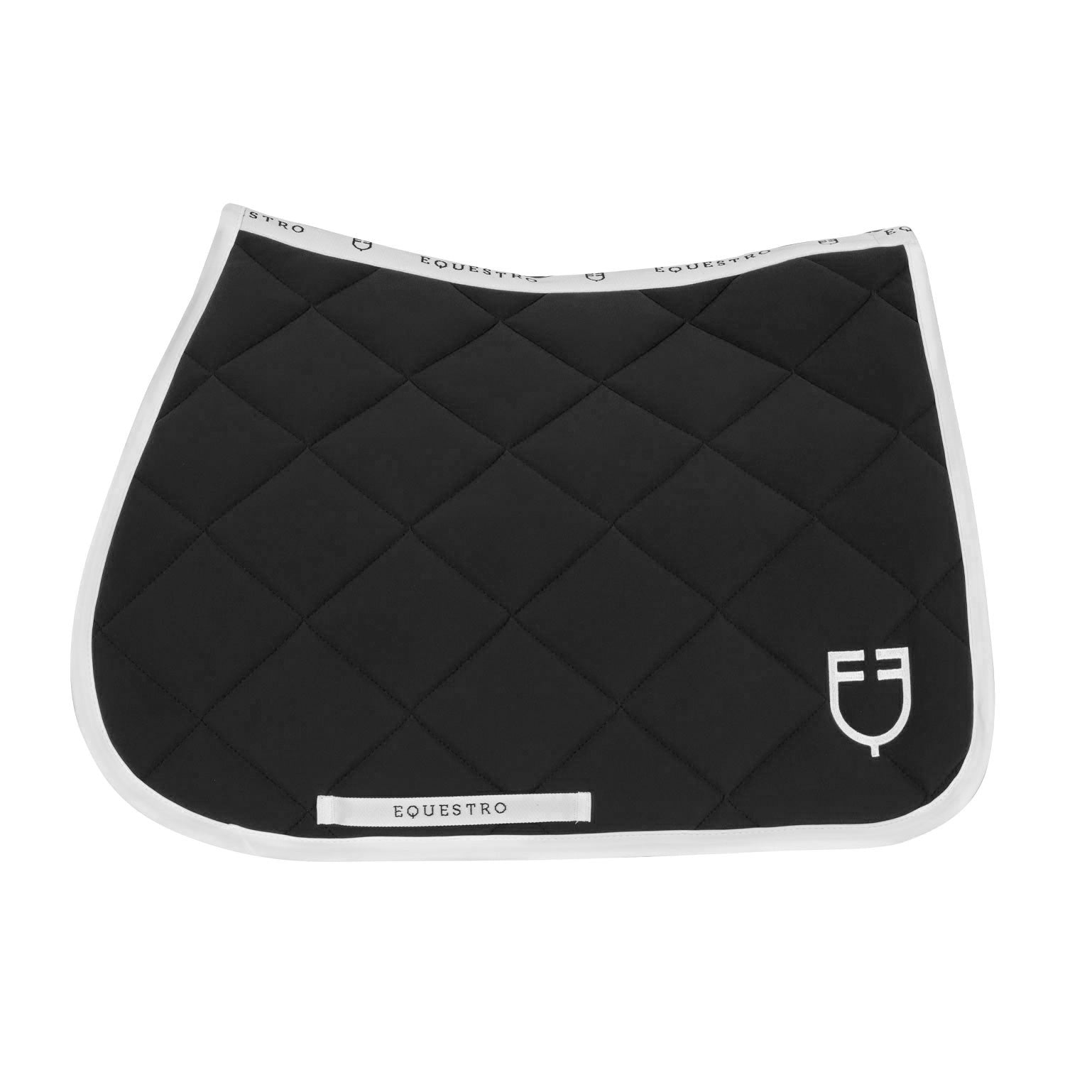 Equestro sottosella jumping equestro in tessuto tecnico white line edition - Colore BLACK