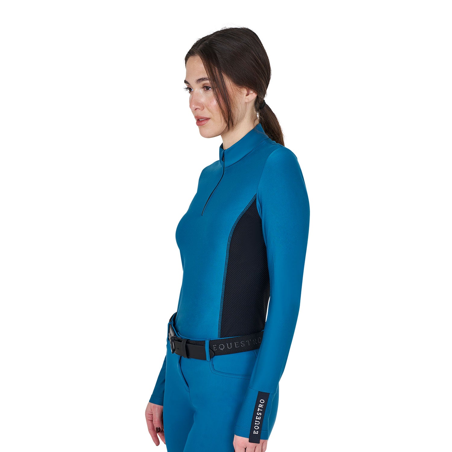 Equestro woman technical training polo - Colore BLUE CORAL (19-4526)