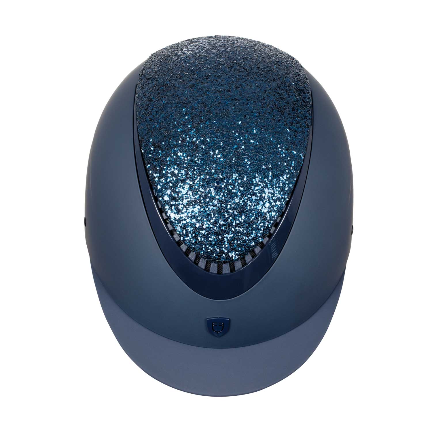 Equestro women's galaxy helmet stone rowel fitting omologazione en 1384-2023 - Colore NAVY/NAVY SHINY