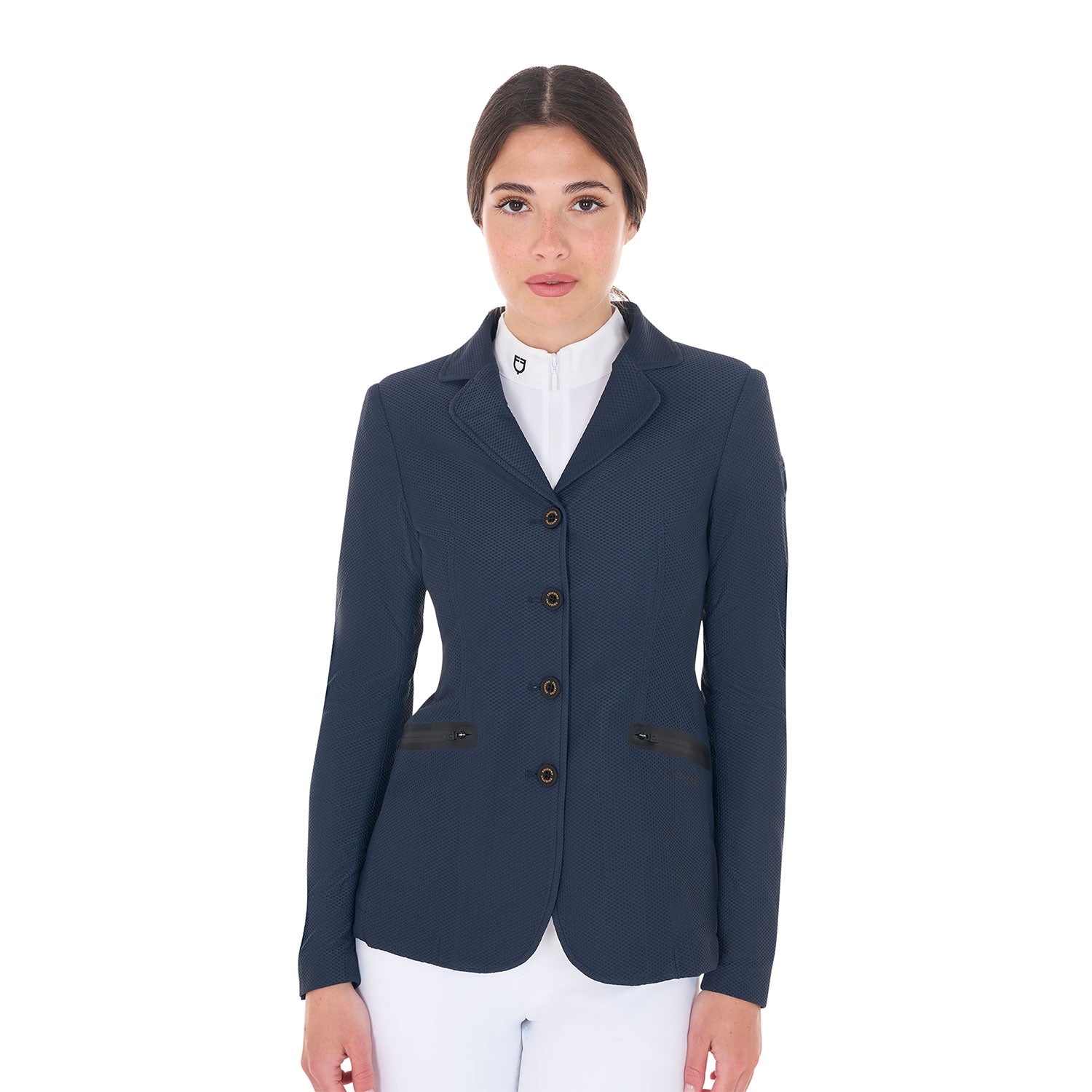 Equestro perforated woman riding jacket - Colore NAVY BLAZER (19-3923)
